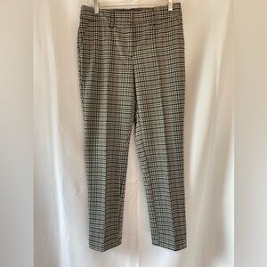 Cleo Women's Houndstooth Pinch Pleat Dress Pant Trousers Size 8 Preppy Corpcore